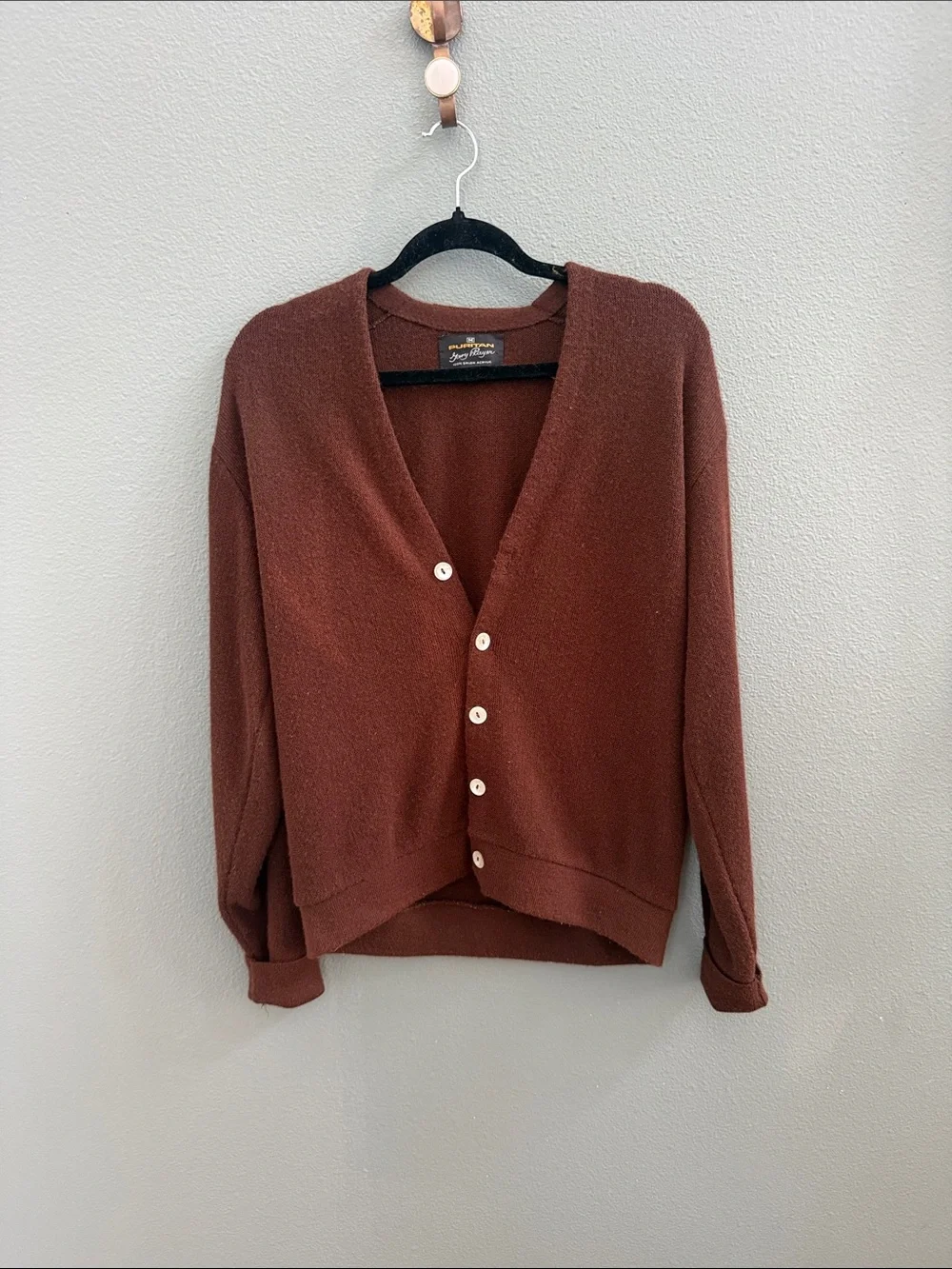 Unisex Vintage Gary Player Puritan Brown Cardigan Sz M Grandpa Sweater
